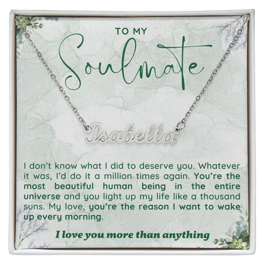 Personalised Name Necklace For Soulmate