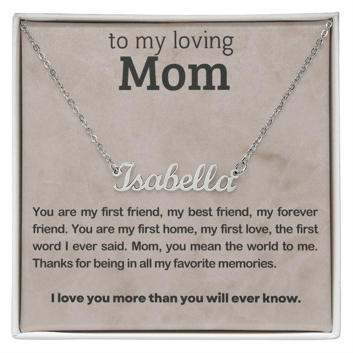 Personalised Name Necklace For Mom