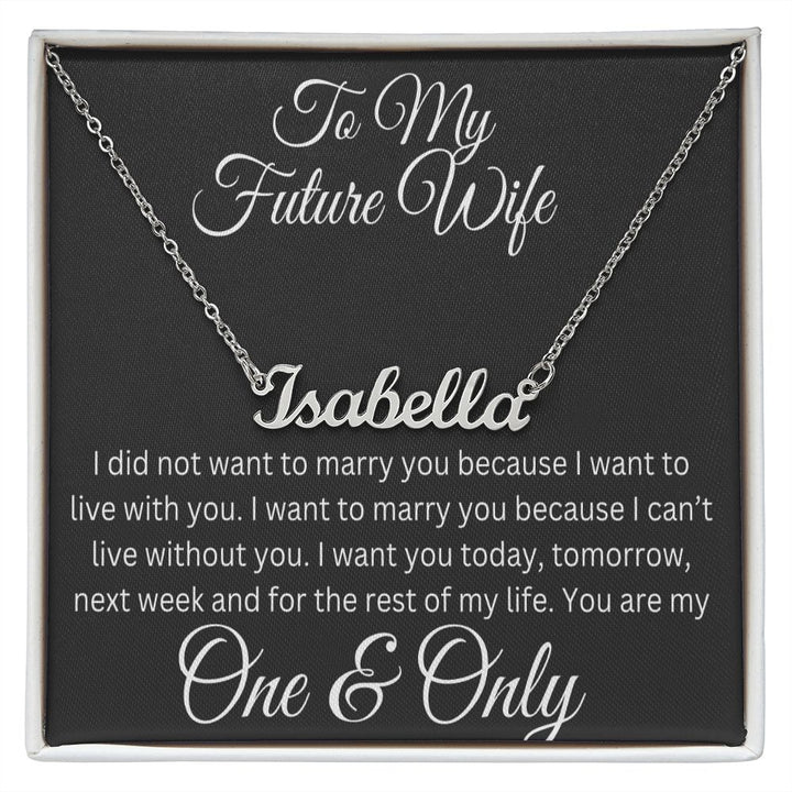 Personalised Name Necklace for Future Wife