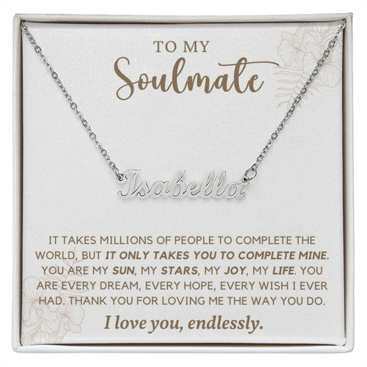 Personalised Name Necklace for Soulmate